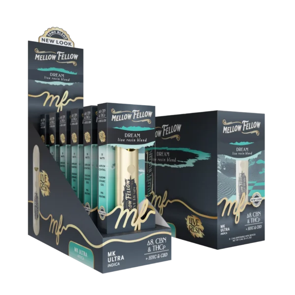 Mellow Fellow Live Resin Vape Disposable 2ml Dream Blend MK Ultra (indica)