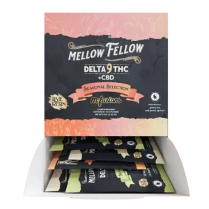 Mellow Fellow Live Resin M-Fusions 2pc Edibles 40mg D9 Seasonal Spring Assortment