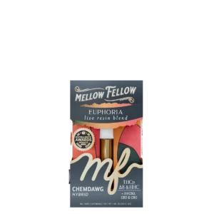 Mellow Fellow Live Resin Vape Cartridge 1ml Euphoria Blend Chemdawg (hyrbrid)
