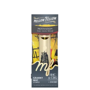 Mellow Fellow Live Resin Vape Disposable 2ml Motivation Blend Granny Mac (hybrid)