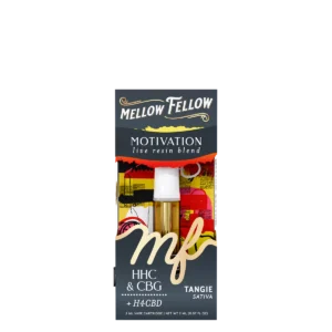 Mellow Fellow Live Resin Vape Cartridge 2ml Motivation Blend Tangie (sativa)
