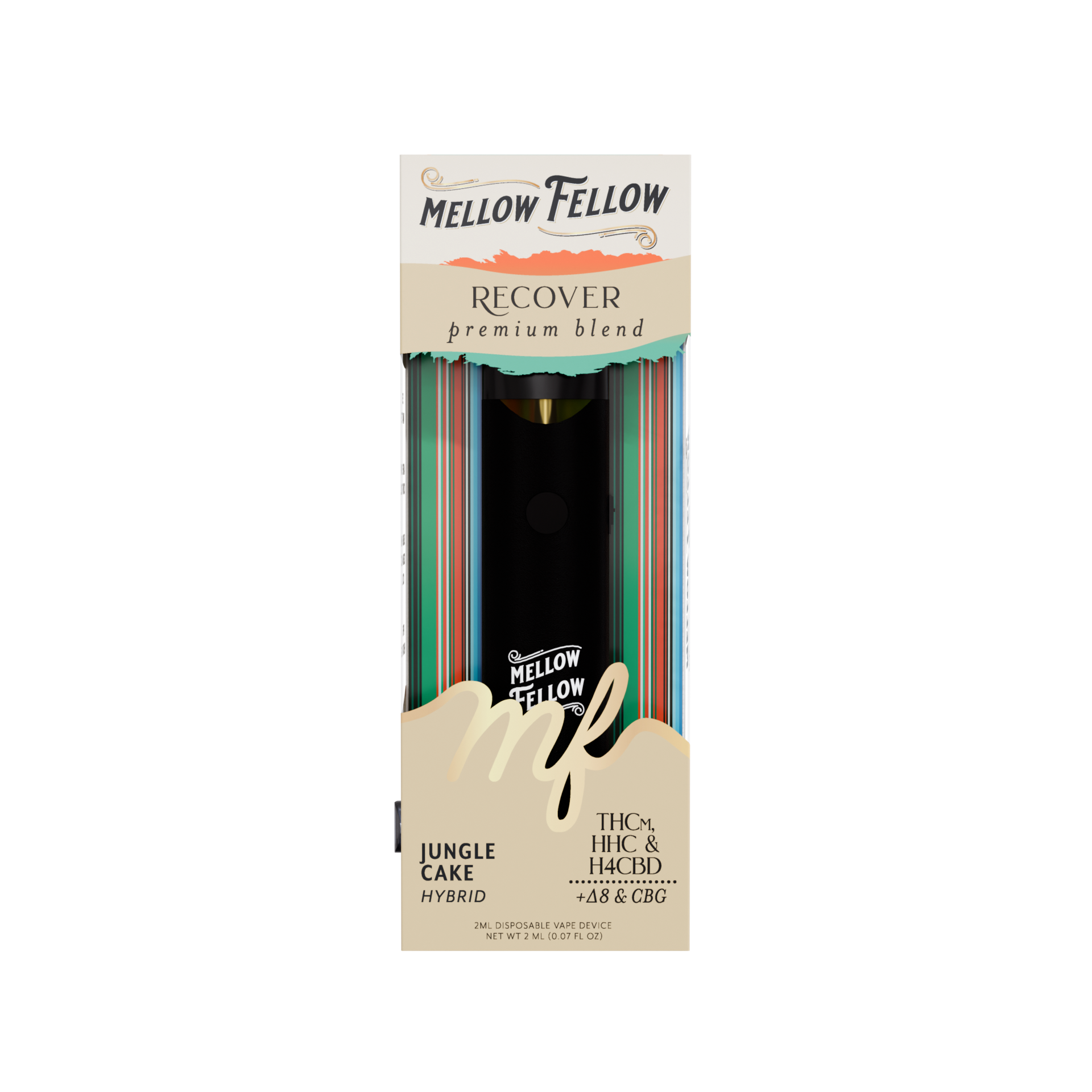 Mellow Fellow Premium Disposable Vape 2ml Recover Blend Jungle Cake (hybrid)