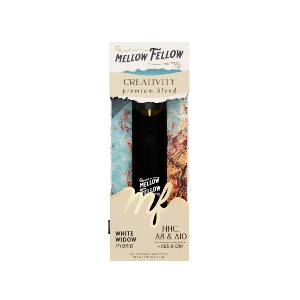 Mellow Fellow Premium Vape Disposable 2ml Creativity Blend White Widow (hybrid)