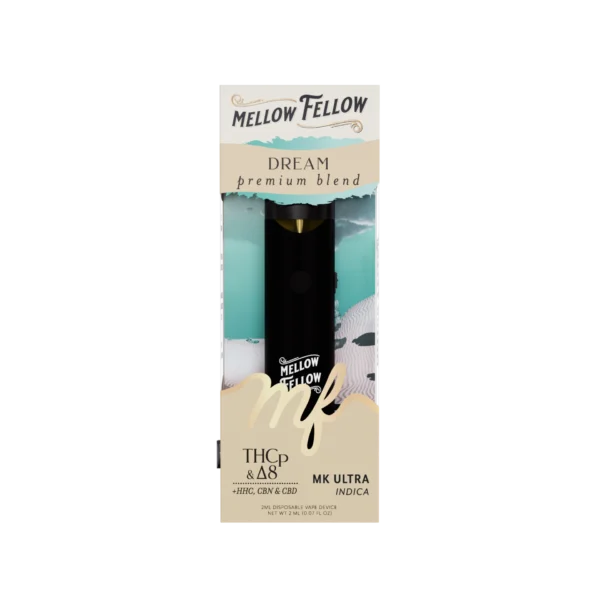 Mellow Fellow Premium Vape Disposable 2ml Dream Blend MK Ultra (indica)