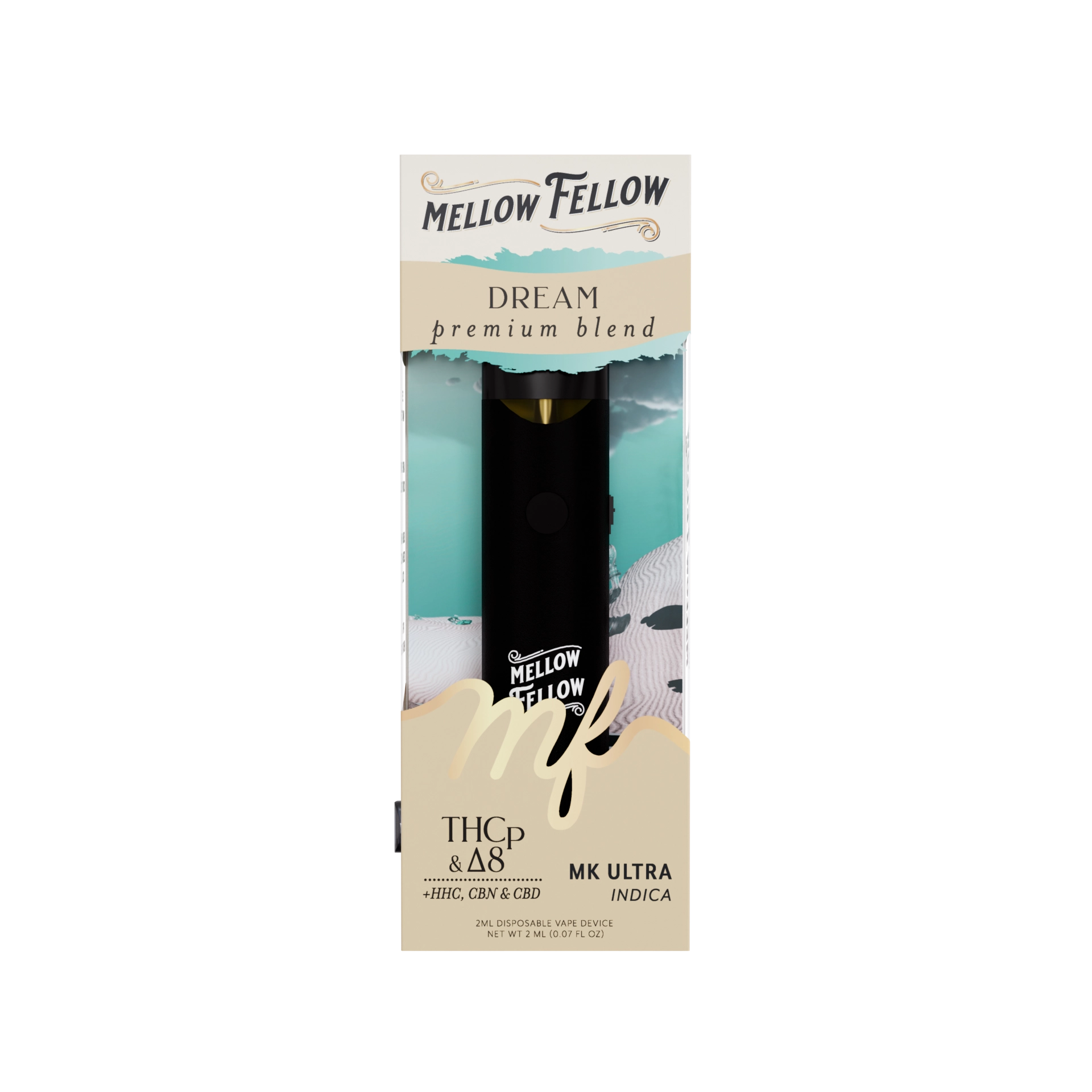 Mellow Fellow Premium Disposable Vape 2ml Dream Blend MK Ultra (indica)