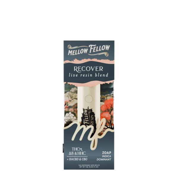 Mellow Fellow Live Resin Vape Disposable 1ml Recover Blend Zoap (Indica)