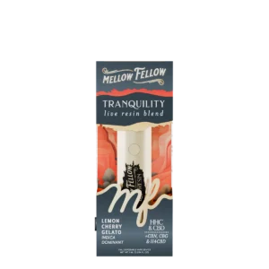 Mellow Fellow Live Resin Vape Disposable 1ml Tranquility Blend Lemon Cherry Gelato (Indica)