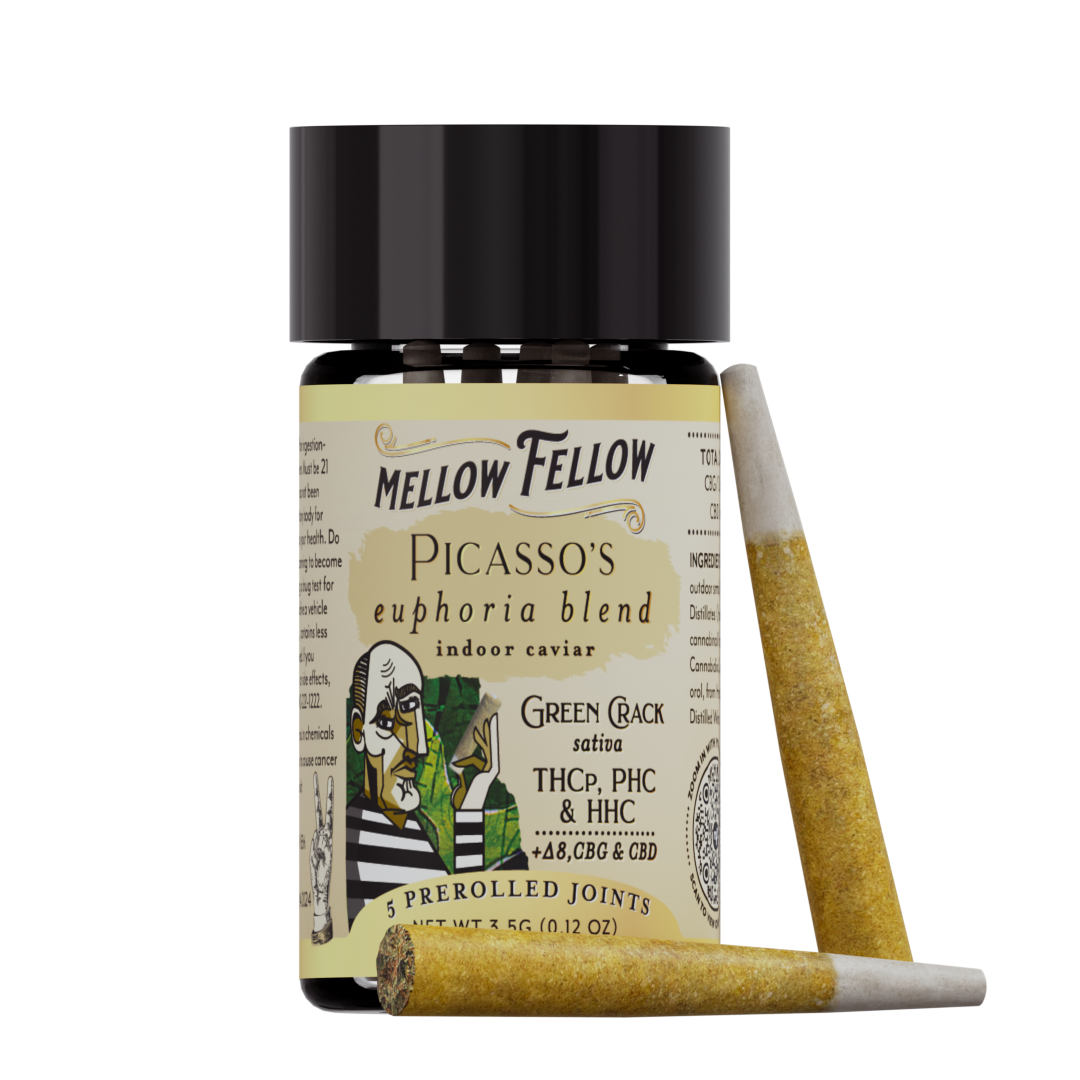 Mellow Fellow Premium Prerolls 3.5g Euphoria Blend Green Crack (Sativa)