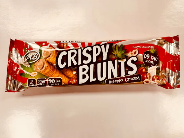 Crispy Blunts 2pc Edibles 100mg D9 Bueno Cream 10ct