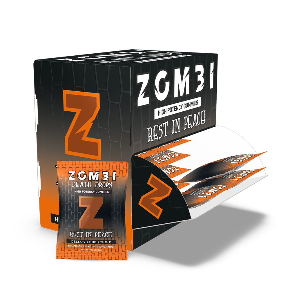Zombi Edibles 1500mg D9 + THCp Rest in Peach 30ct