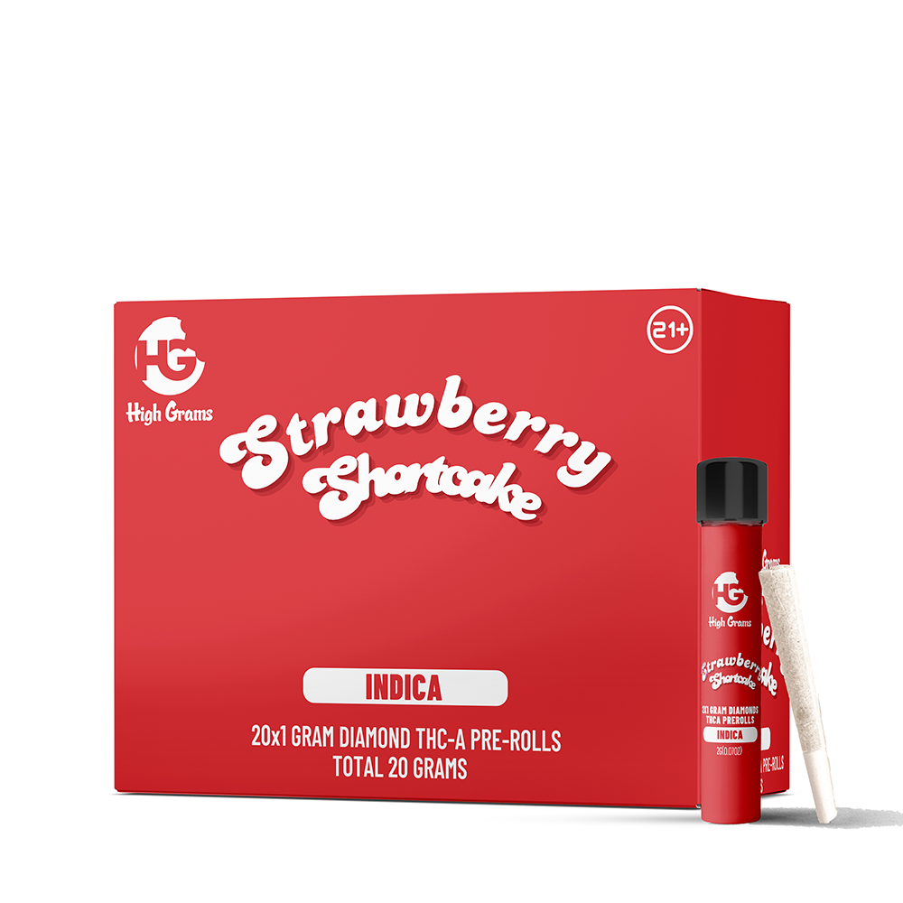 High Grams Preroll Diamond 1g THCa Strawberry Shortcake 20ct