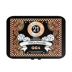 Twenty One Cannabis Prerolls 7g THCA GG4 (Indica) 10ct Tin