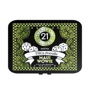 Twenty One Cannabis Prerolls 7g THCA Maui Wowie (Sativa) 10ct Tin