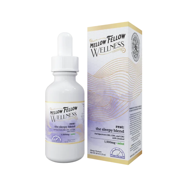 Mellow Fellow Wellness Tincture 1500mg Rest Blend Mint