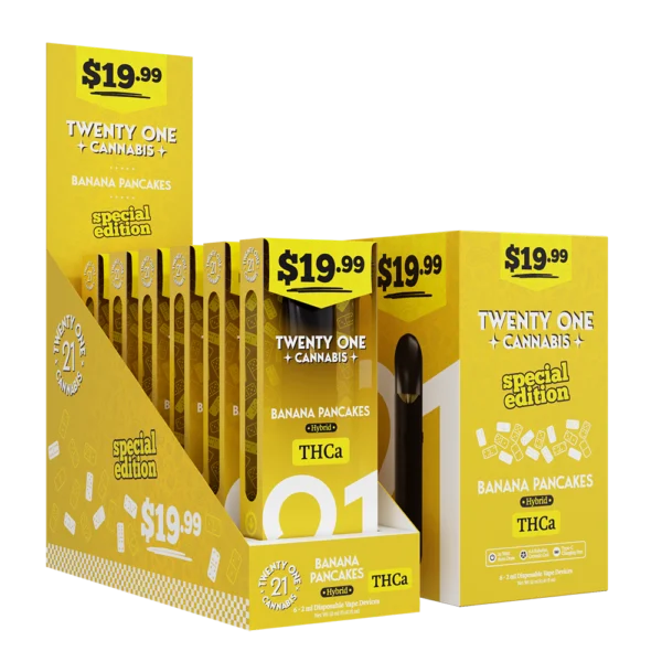 Twenty One Cannabis 19.99 Disposable Vapes 2ML-Banana Pancakes-POP-1