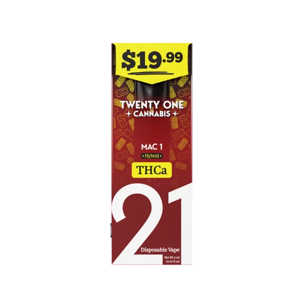 Twenty One Cannabis 19.99 Disposable Vapes 2ML-Mac 1-2