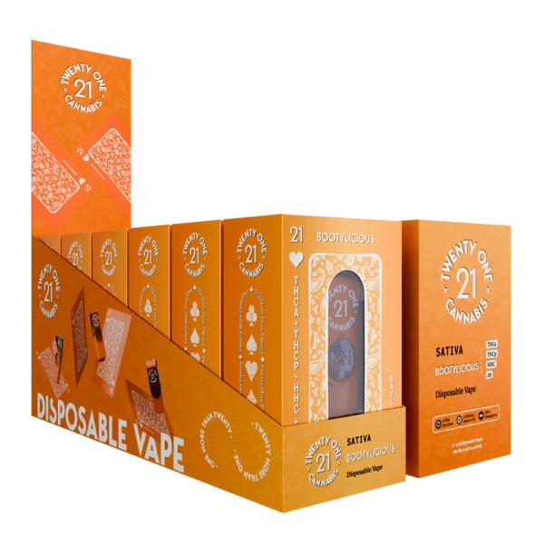 Twenty One Cannabis Disposable Vape 2ml-Bootylicious-Display Box-1