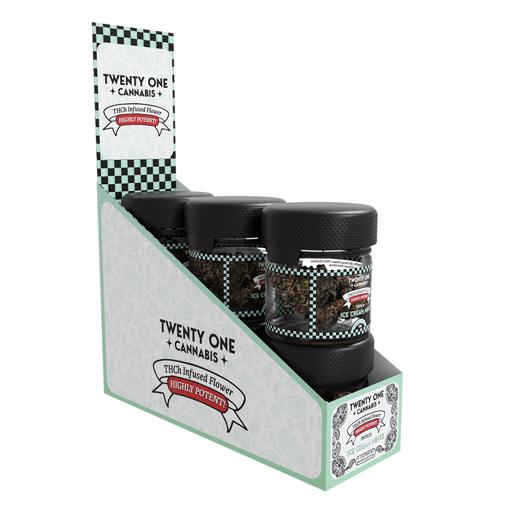 Twenty One Infused Flower 3.5g THCh Ice Cream Mintz (Indica)