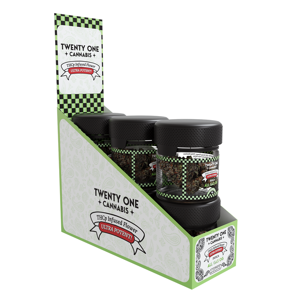 Twenty One Infused Flower 3.5g THCp All Gas OG (Indica)