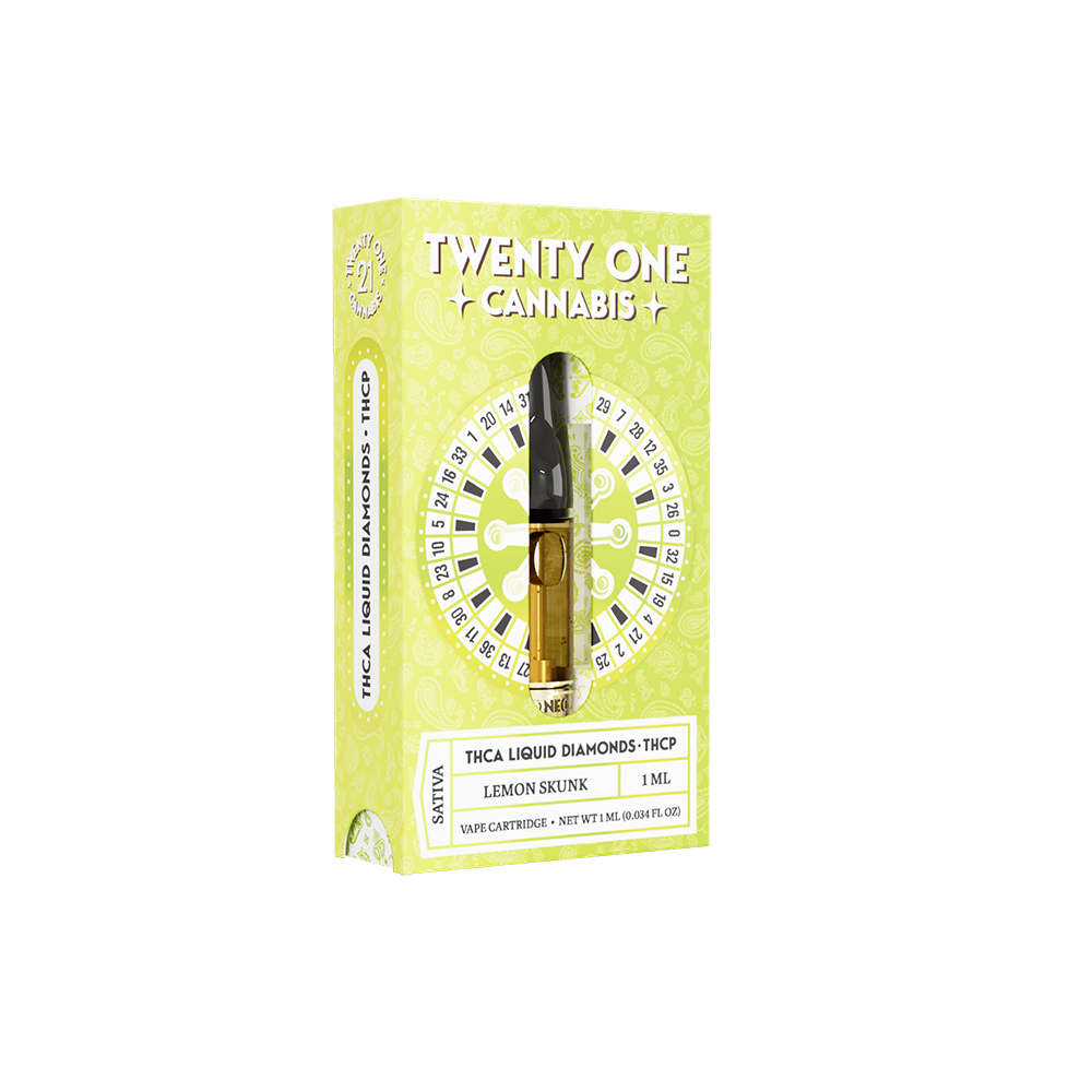 Twenty One Vape Cartridge 1ml THCa Lemon Skunk (Sativa)