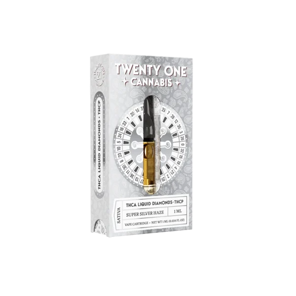 Twenty One Cannabis Vape Cartridge 1ml THCa & THCp-Super Silver Haze-1