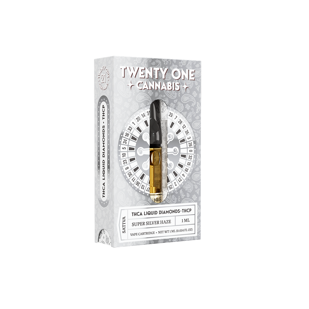 Twenty One Vape Cartridge 1ml THCa Super Silver Haze (Sativa)