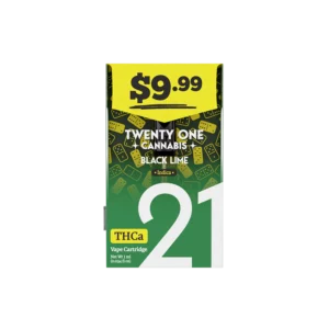 Twenty One Cannabis Vape Cartridges 1ml THCa 9.99 Black Lime-2