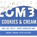 Zombi – Edibles – 50mg – HHC-D9-THCp – Mini Chocolate Bar – Cookies and Cream – (20cnt) – POP