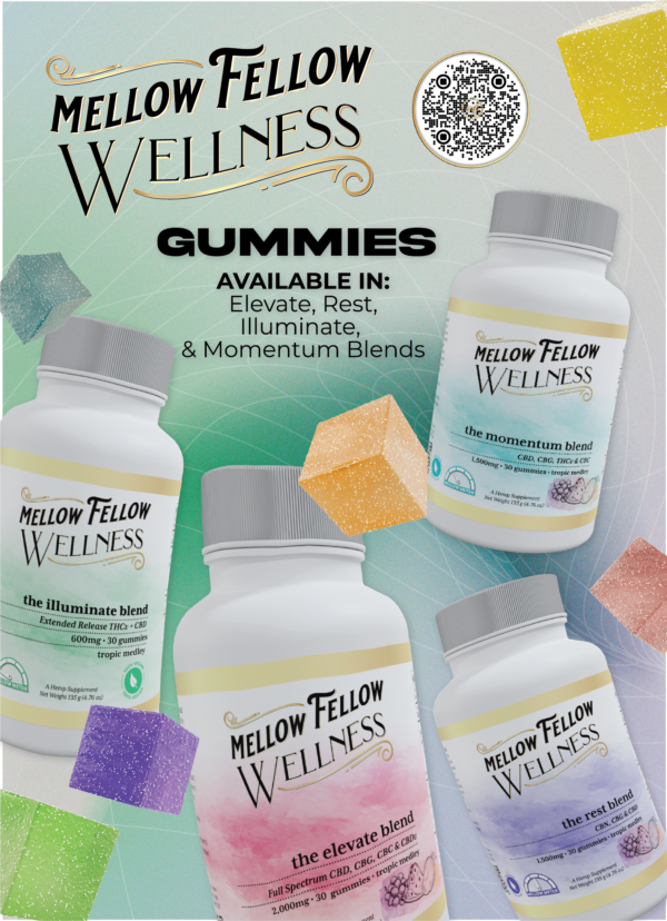 Mellow Fellow Marketing Material Flyer Wellness Gummies