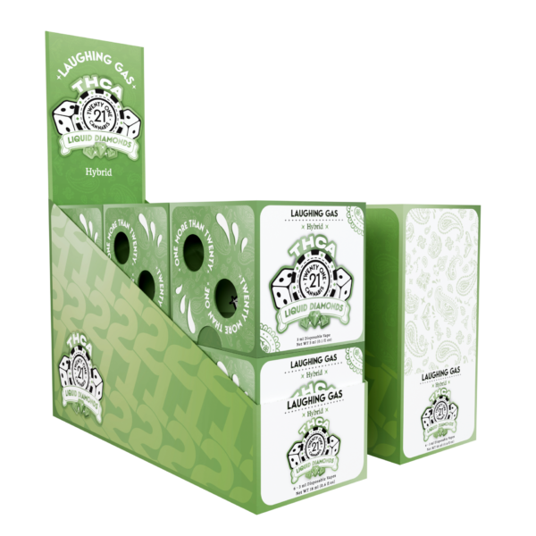 Twenty One Cannabis Vape Disposable 3ml THCA Laughing Gas (Hybrid)