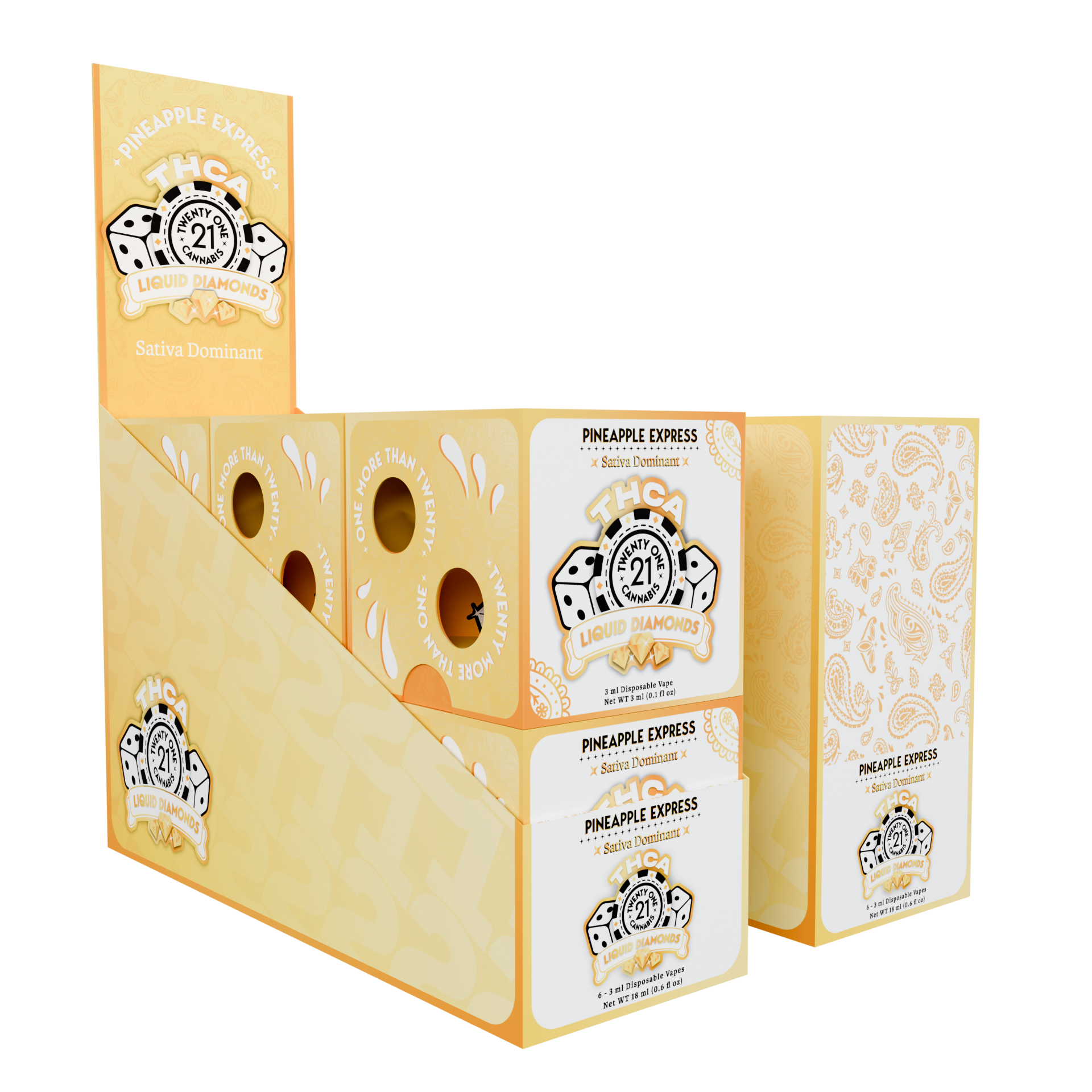 Twenty One Cannabis Disposable Vape 3ml THCA Pineapple Express (sativa)