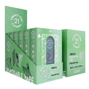 Twenty One Cannabis Vape Disposable 2ml THCA/THCP Watermelon OG (Indica)