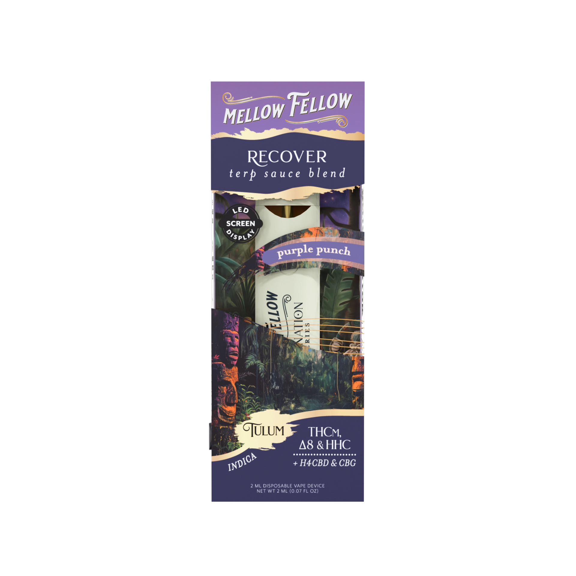 Mellow Fellow Terp Sauce Disposable Vape 2ml Recover Blend Purple Punch (Indica)