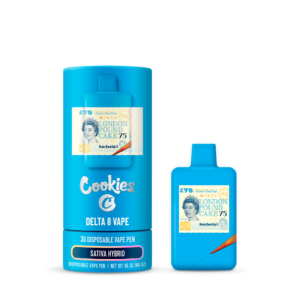 Cookies Disposable Vape 3ml D8 London Pound Cake 75 6ct
