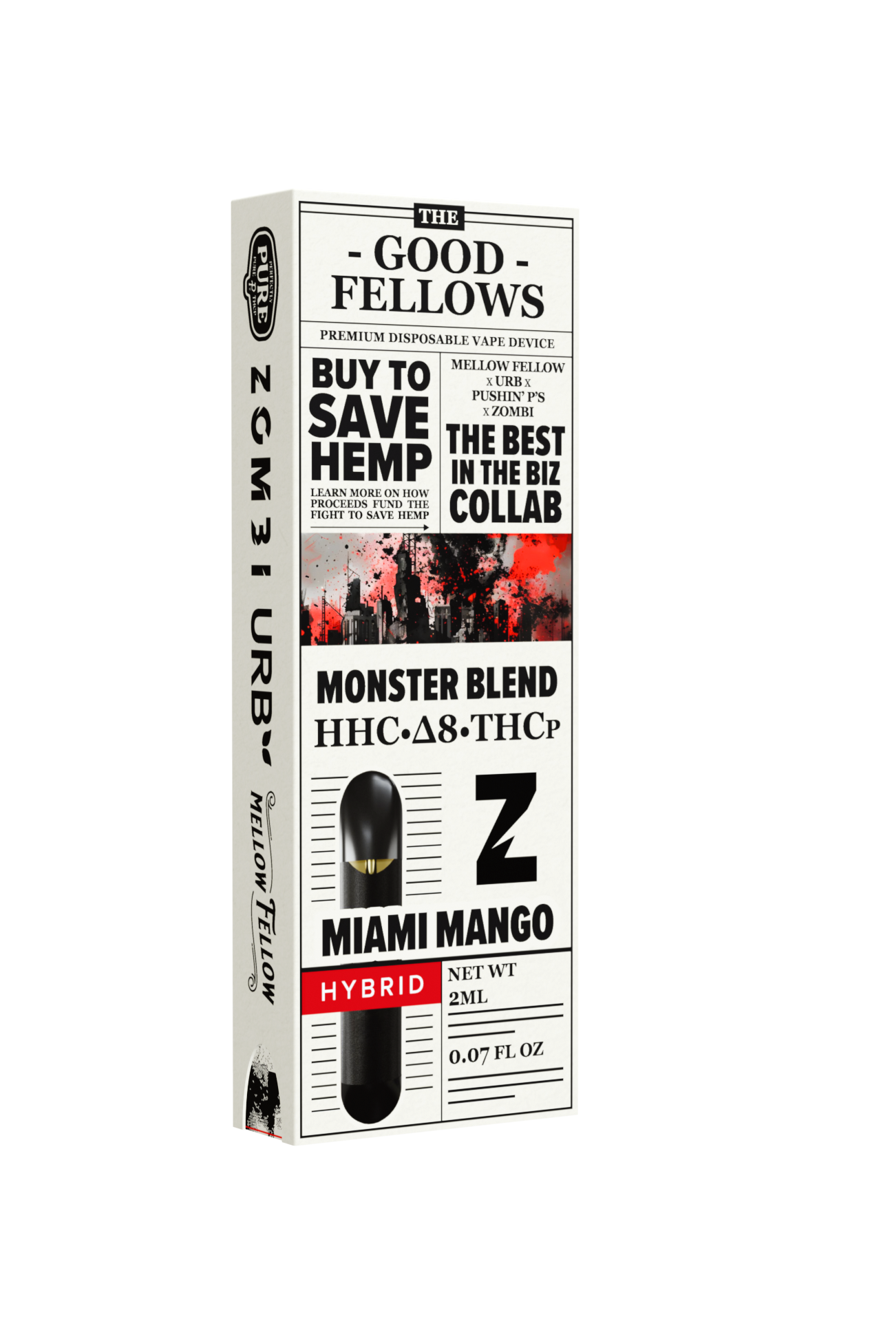 Good Fellows Disposable Vape 2ml Monster Blend Miami Mango (hybrid)