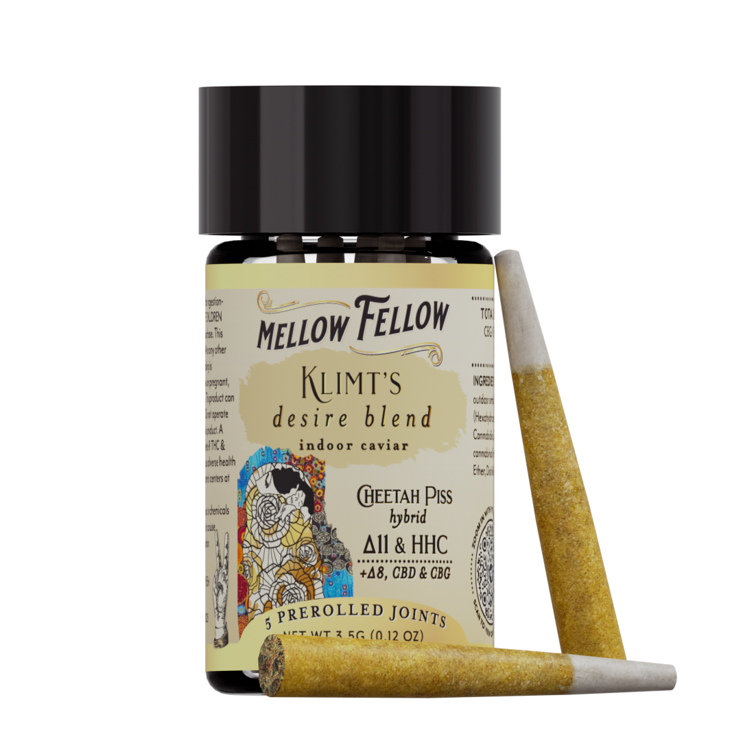 Mellow Fellow Premium Prerolls 3.5g Desire Blend Cheetah Piss (Hybrid)