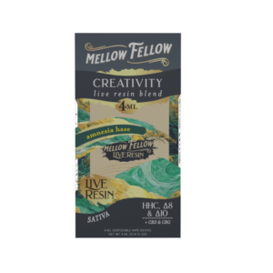 Mellow Fellow Live Resin Vape Disposable 4ml Creativity Blend Amnesia Haze (sativa)