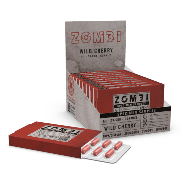 Zombi Edibles 200mg D9 Wild Cherry 10ct