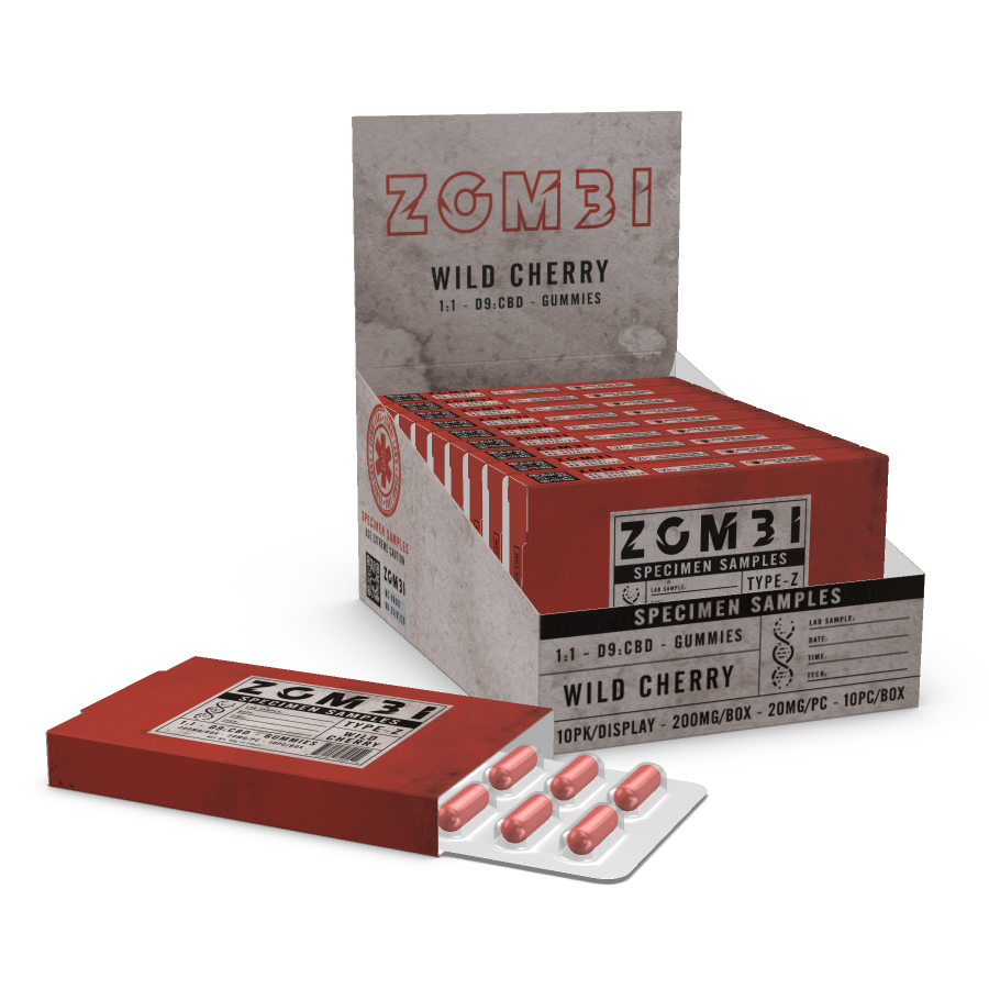 Zombi Edibles 200mg D9 Wild Cherry 10ct