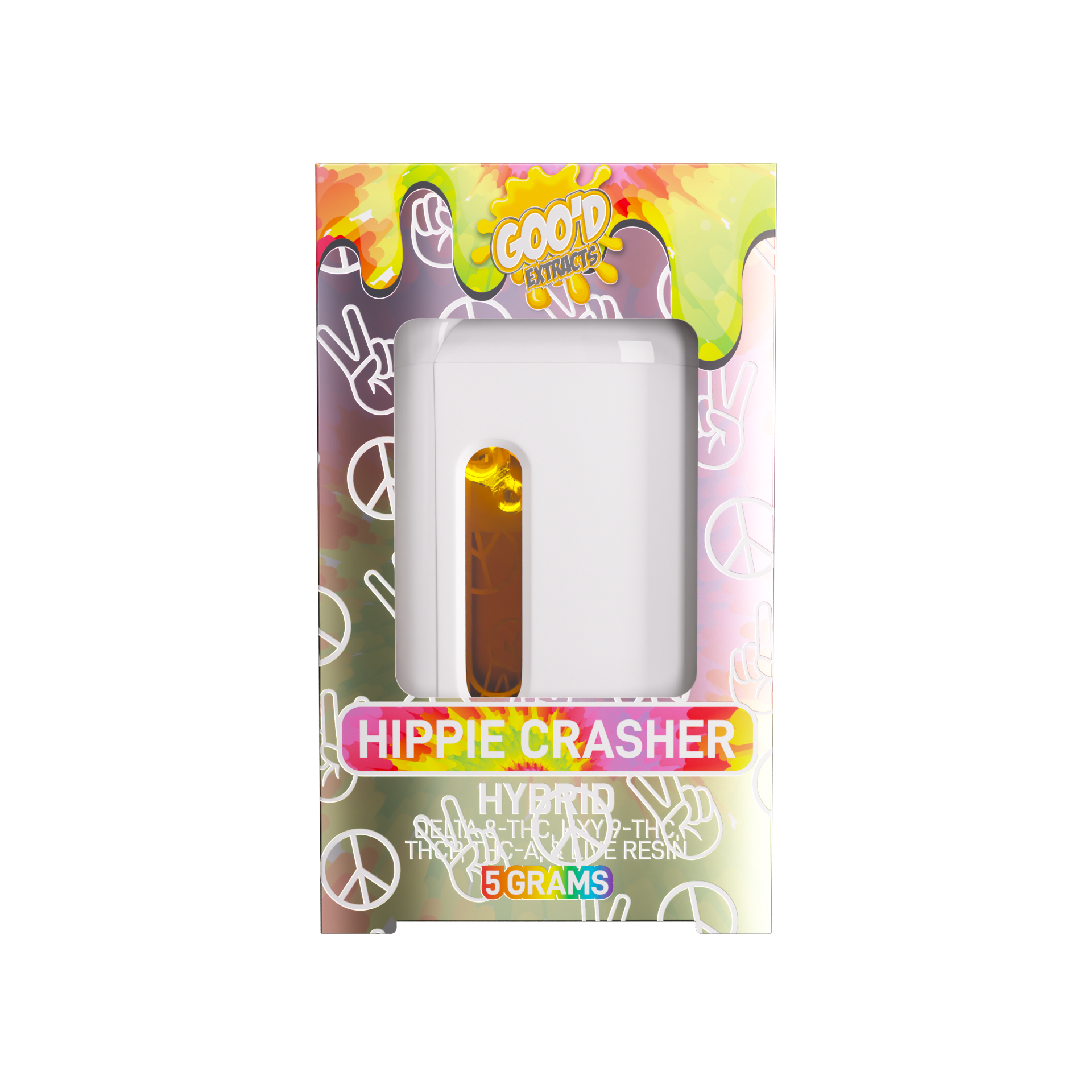 Goo’d Extracts Disposable Vape 5ml Delta-8-THC/HXY9/THCP/THCA Hippie Crasher 6ct