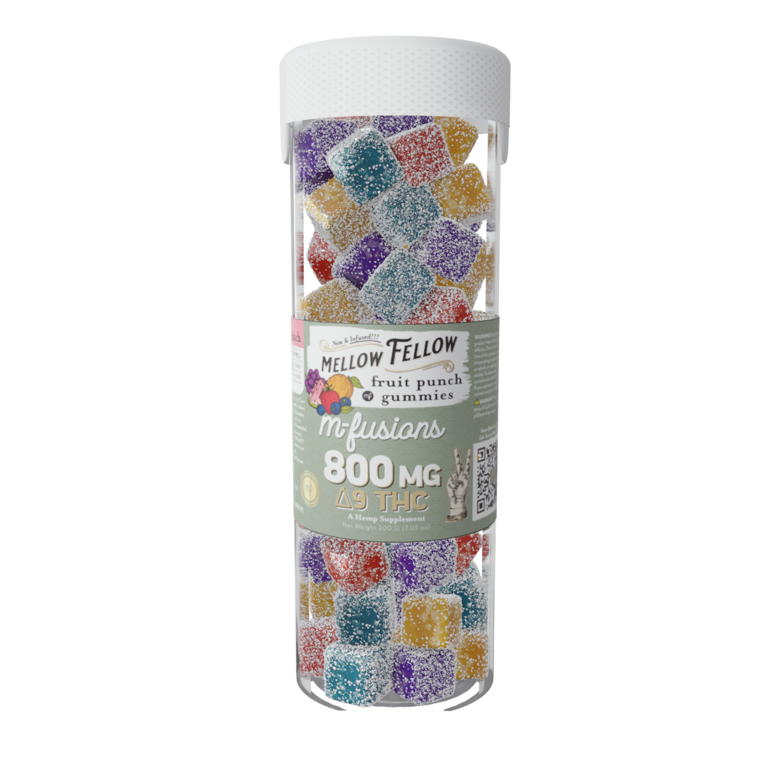 Mellow Fellow M-Fusions 40pc Edibles 800mg D9 Fruit Punch
