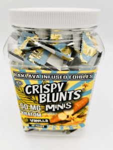 Crispy Blunts Mini 1pc Edibles 30mg Kratom Vanilla 40ct
