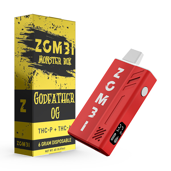 Zombi Monster Box Disposable Vape 6ml THCP/THCA Godfather OG 6ct