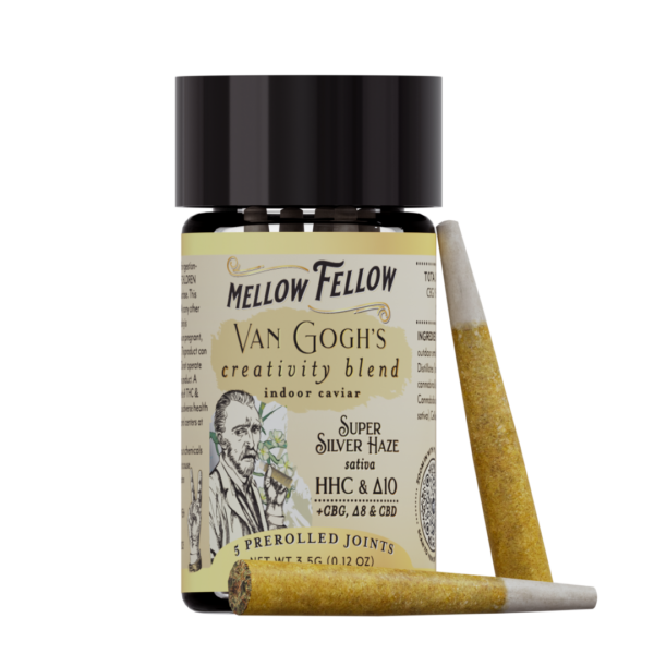 Mellow Fellow Premium Prerolls 3.5g Creativity Blend Silver Haze (Sativa)