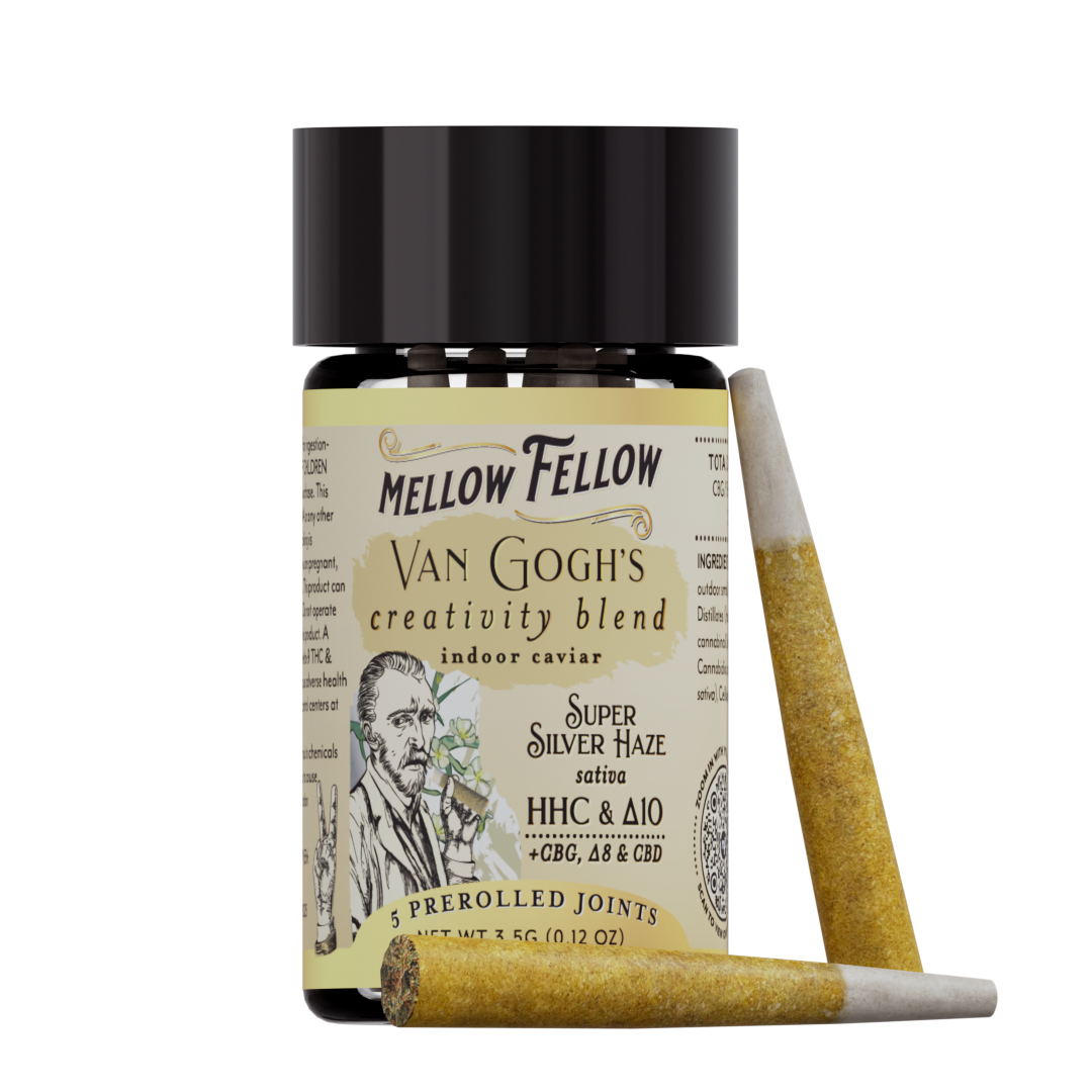 Mellow Fellow Premium Prerolls 3.5g Creativity Blend Silver Haze (Sativa)