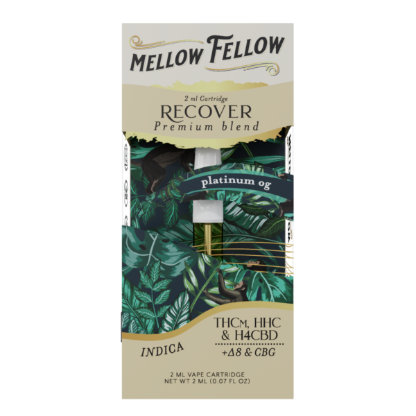 Mellow Fellow Premium Vape Cartridge 2ml Recover Blend Platinum OG (indica)