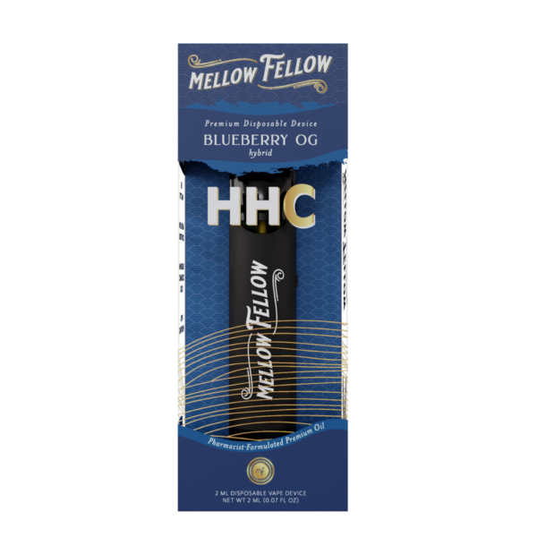 Mellow Fellow Premium Vape Disposable 2ml HHC Blueberry OG (hybrid)