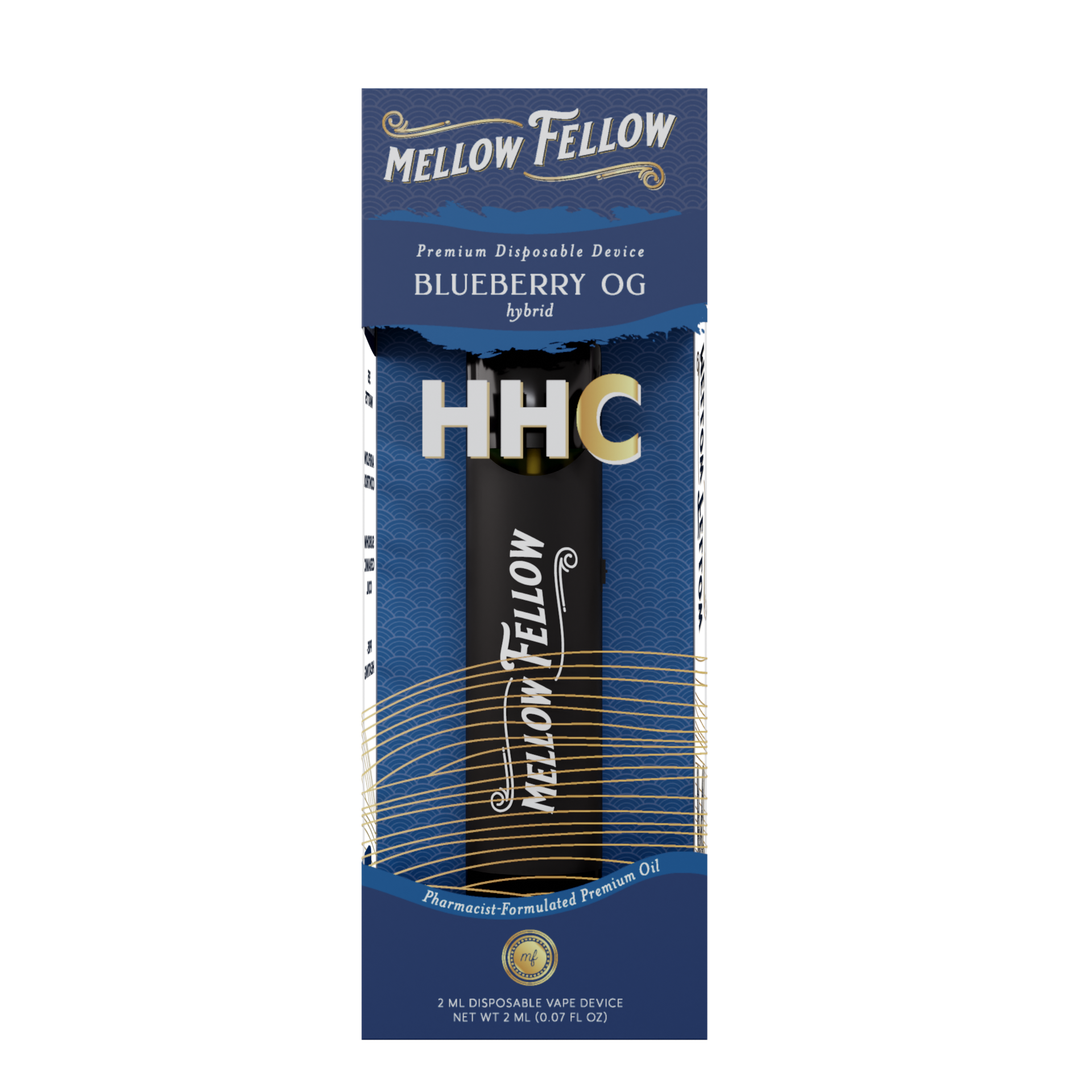Mellow Fellow Premium Disposable Vape 2ml HHC Blueberry OG (hybrid)