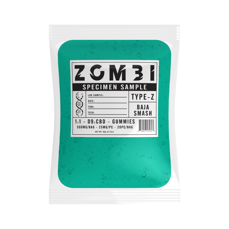 Zombi Edibles 500mg D9 Baja Smash 6ct