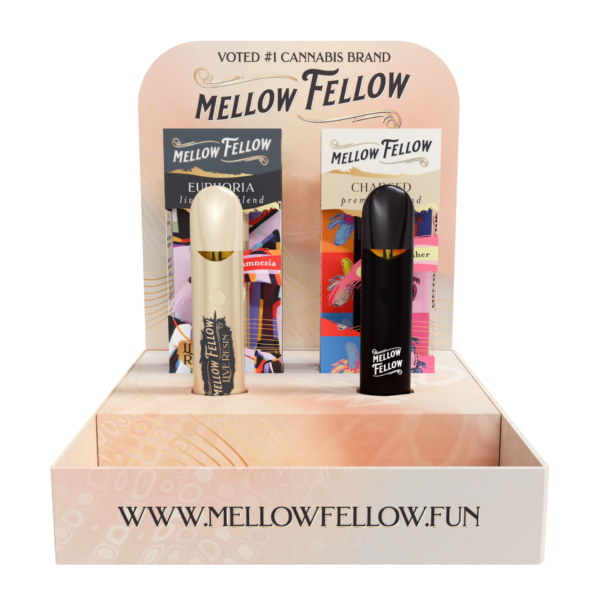 Mellow Fellow Marketing Material 2ml Vape Disposable Sampler Display